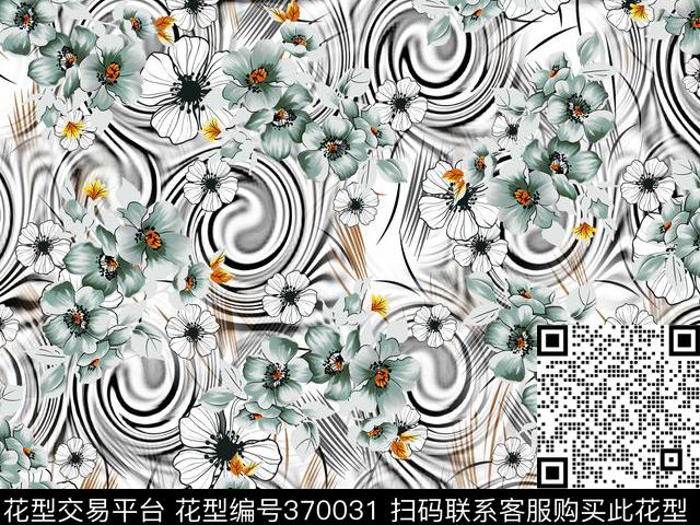 大牌复古花朵传统印花华亿平台下载（图片编号: 370031） - 瓦栏（Walan）