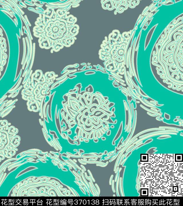 传统印花华亿平台下载（图片编号: 370138） - 瓦栏（Walan）