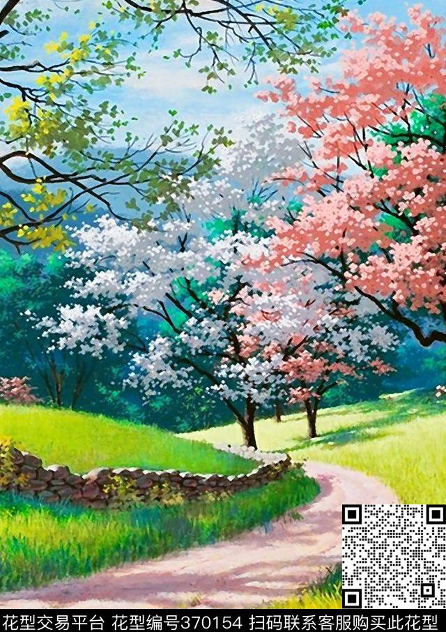 风景数码印花华亿平台下载（图片编号: 370154） - 瓦栏（Walan）