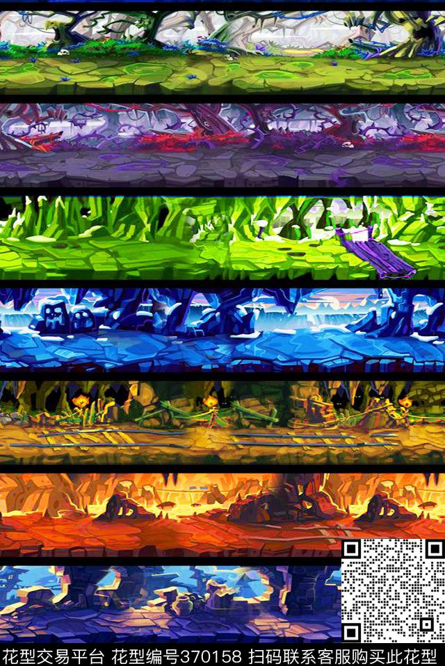 抽象画面抽象数码印花华亿平台下载（图片编号: 370158） - 瓦栏（Walan）