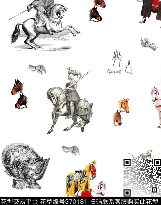 潮流动物复古数码印花华亿平台下载（图片编号: 370181） - 瓦栏（Walan）