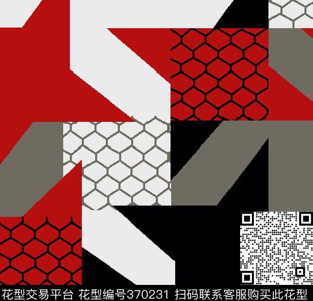 抽象几何传统印花华亿平台下载（图片编号: 370231） - 瓦栏（Walan）