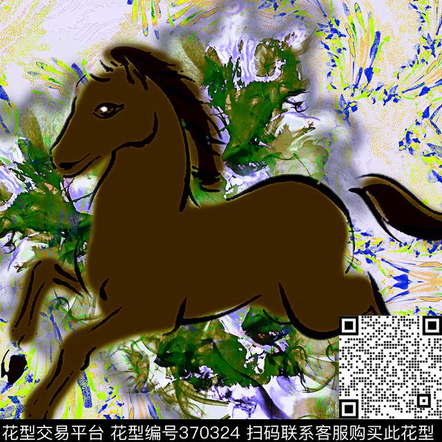 抽象灰色数码印花华亿平台下载（图片编号: 370324） - 瓦栏（Walan）