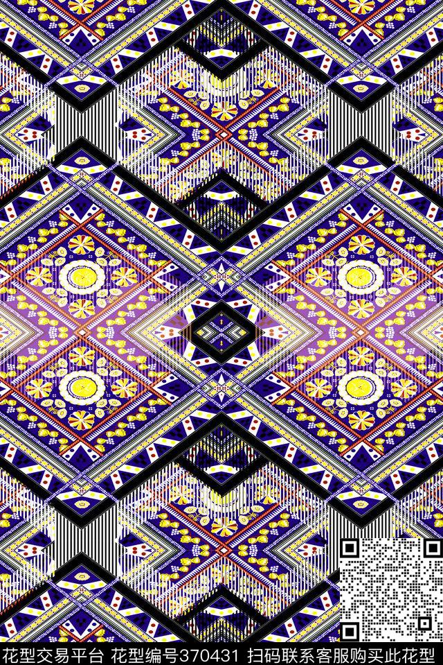 几何传统印花华亿平台下载（图片编号: 370431） - 瓦栏（Walan）