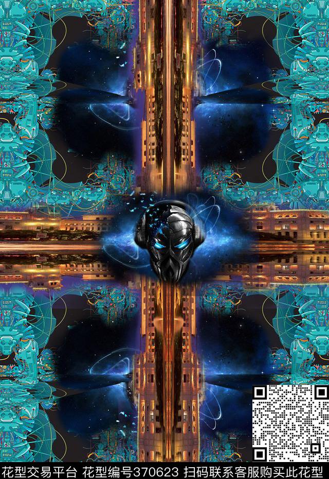 欧美机械欧美创意、肌理、几何类数码印花华亿平台下载（图片编号: 370623） - 瓦栏（Walan）