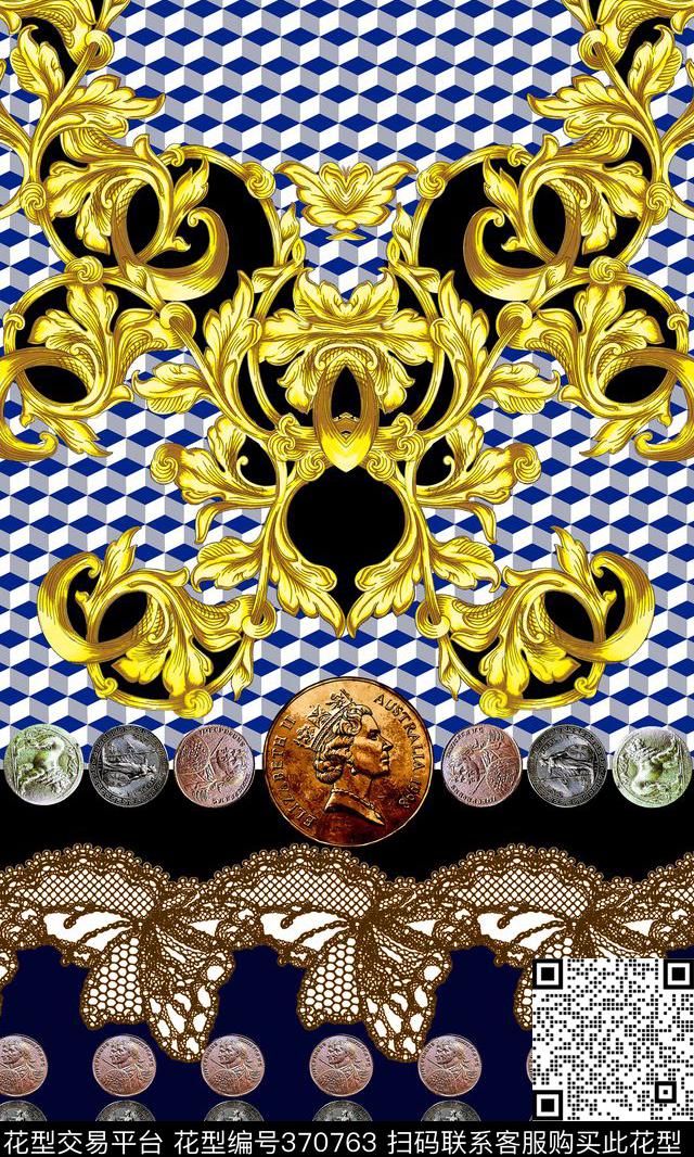 流行数码古钱币数码印花华亿平台下载（图片编号: 370763） - 瓦栏（Walan）