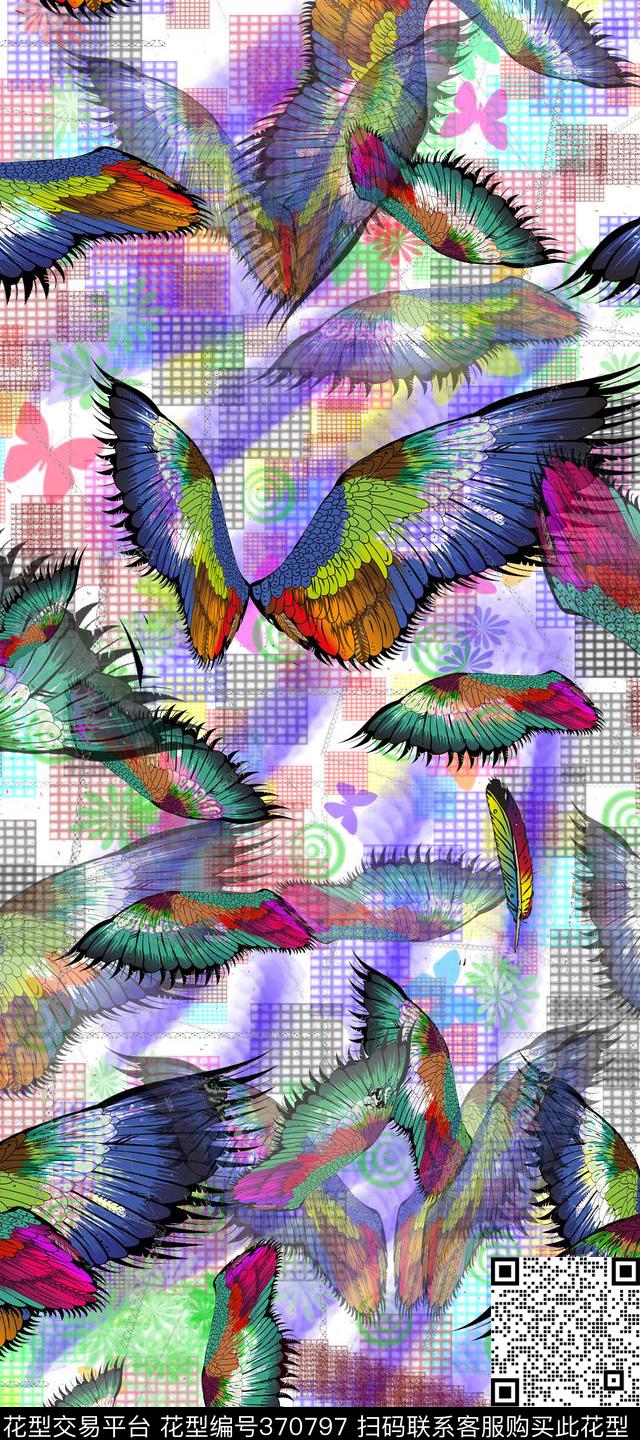 休闲翅膀传统印花华亿平台下载（图片编号: 370797） - 瓦栏（Walan）