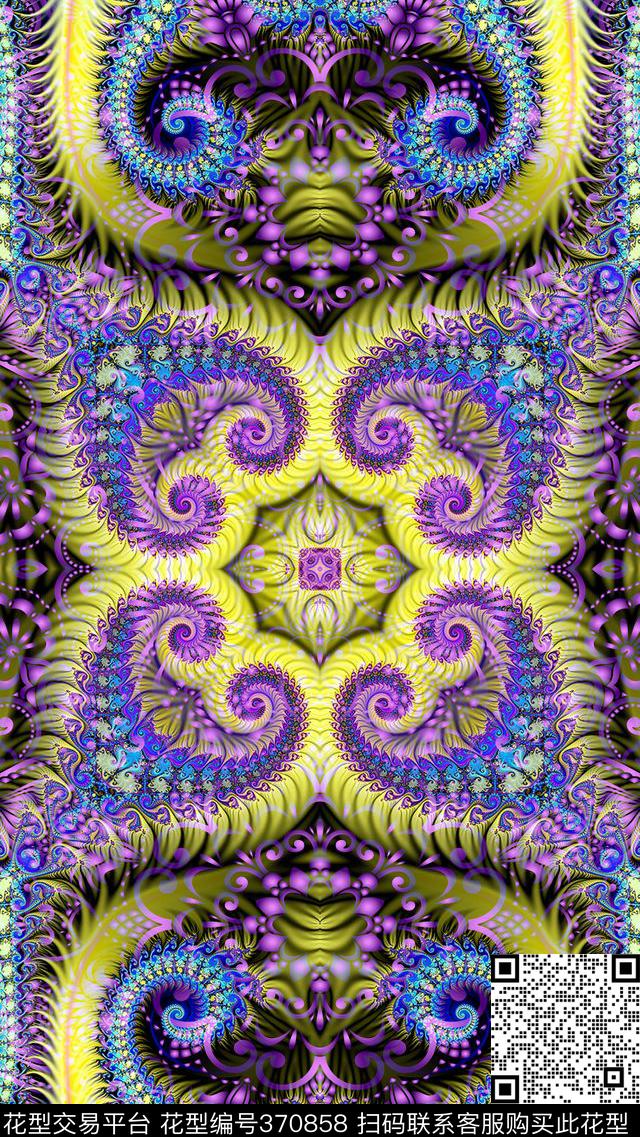 欧式佩兹利腰果数码印花华亿平台下载（图片编号: 370858） - 瓦栏（Walan）