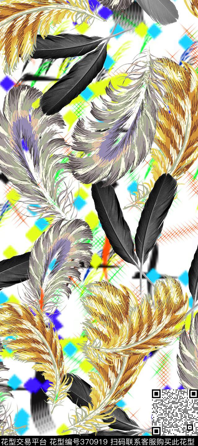 海边羽毛传统印花华亿平台下载（图片编号: 370919） - 瓦栏（Walan）