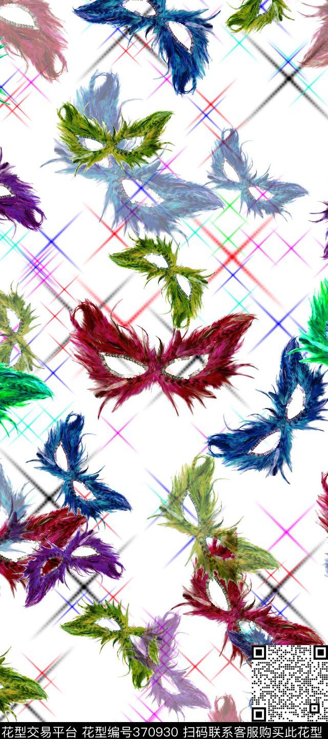 休闲面具传统印花华亿平台下载（图片编号: 370930） - 瓦栏（Walan）