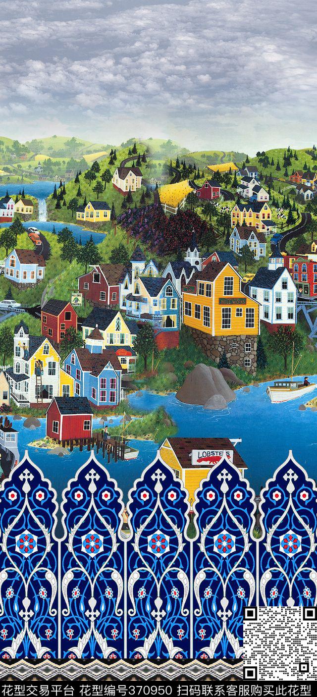 定位风景民族数码印花华亿平台下载（图片编号: 370950） - 瓦栏（Walan）