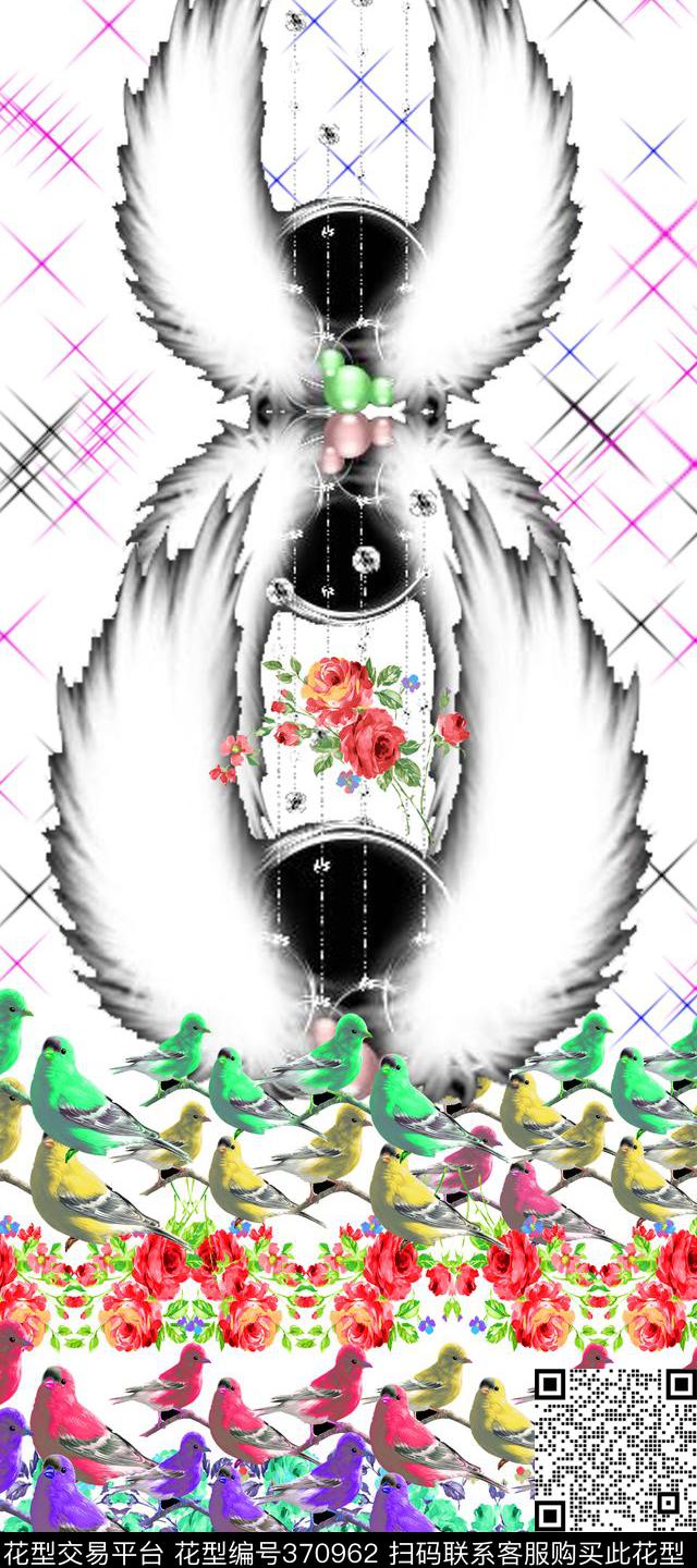 休闲鸟数码印花华亿平台下载（图片编号: 370962） - 瓦栏（Walan）