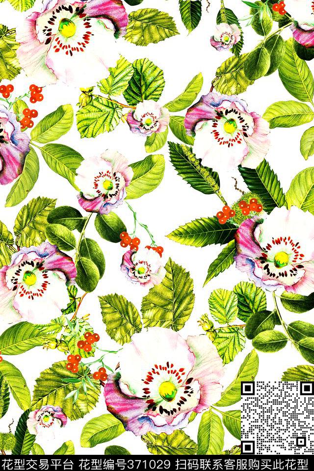 热带动植物花卉数码印花华亿平台下载（图片编号: 371029） - 瓦栏（Walan）