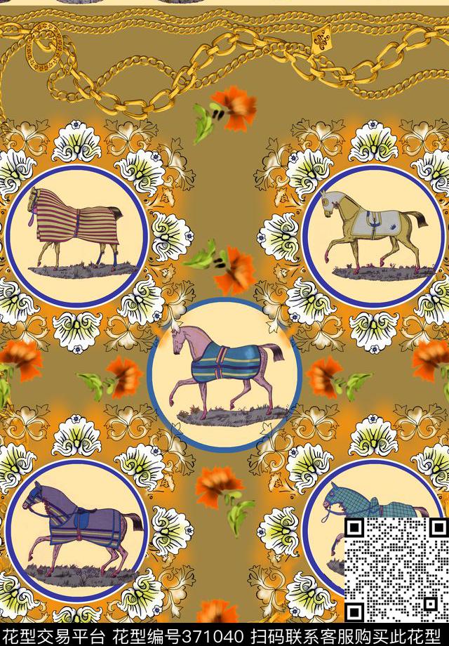 金链子复古hermes数码印花华亿平台下载（图片编号: 371040） - 瓦栏（Walan）