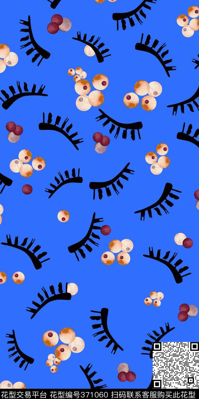 抽象果实花卉传统印花华亿平台下载（图片编号: 371060） - 瓦栏（Walan）