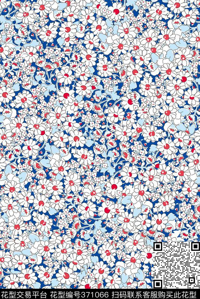 田园风小花花卉传统印花华亿平台下载（图片编号: 371066） - 瓦栏（Walan）