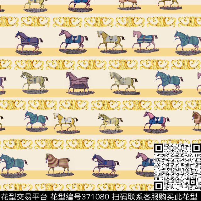 马复古手绘数码印花华亿平台下载（图片编号: 371080） - 瓦栏（Walan）