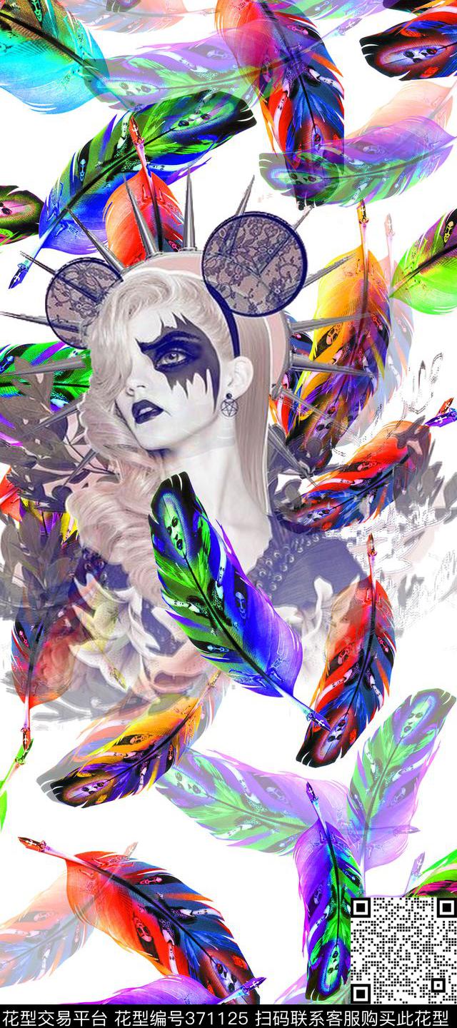 休闲羽毛传统印花华亿平台下载（图片编号: 371125） - 瓦栏（Walan）