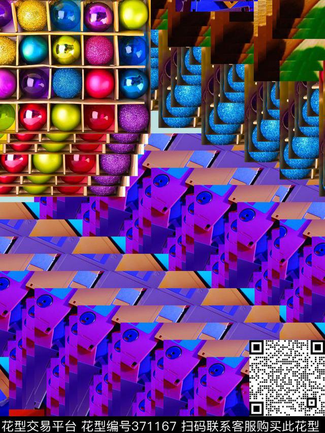 抽象创意男装华亿平台数码印花华亿平台下载（图片编号: 371167） - 瓦栏（Walan）