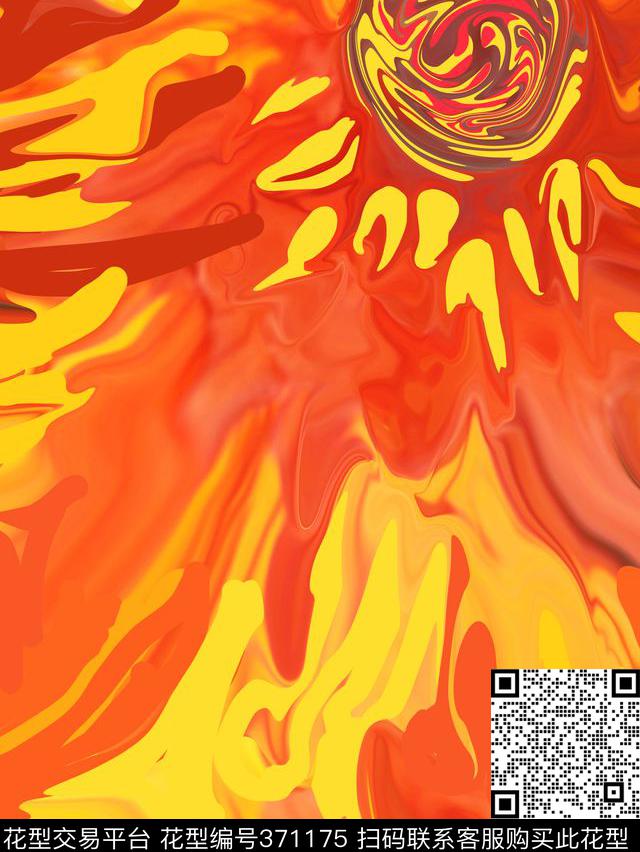 抽象画笔笔触女装华亿平台数码印花华亿平台下载（图片编号: 371175） - 瓦栏（Walan）