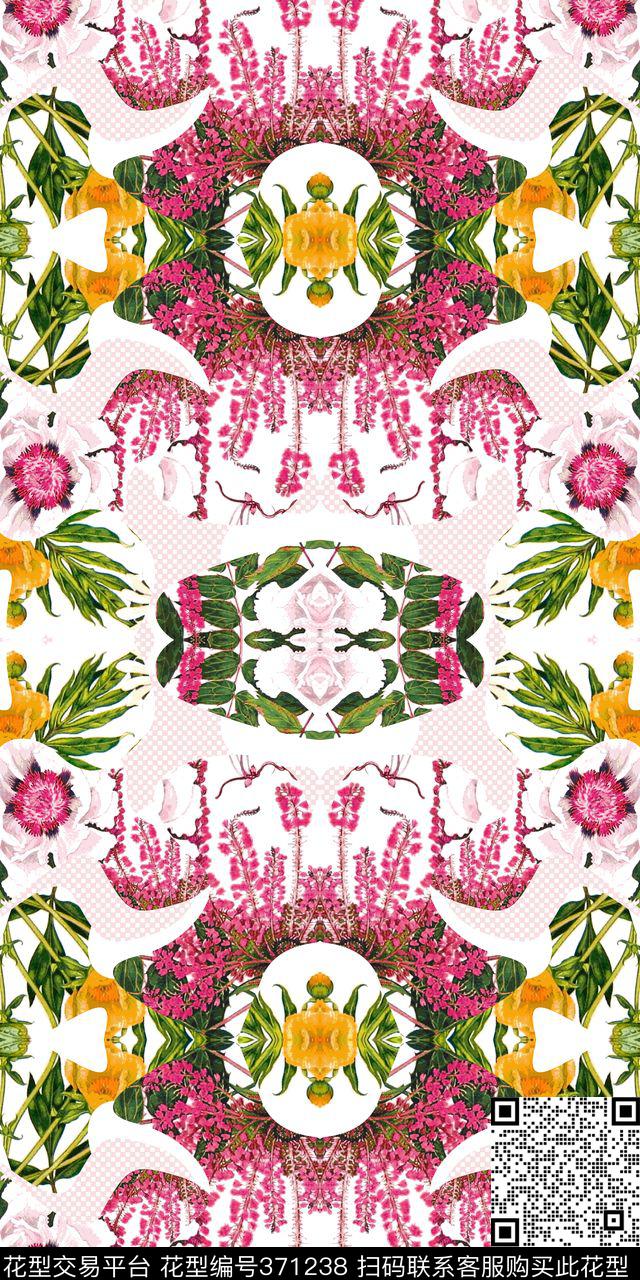 花卉数码印花华亿平台下载（图片编号: 371238） - 瓦栏（Walan）
