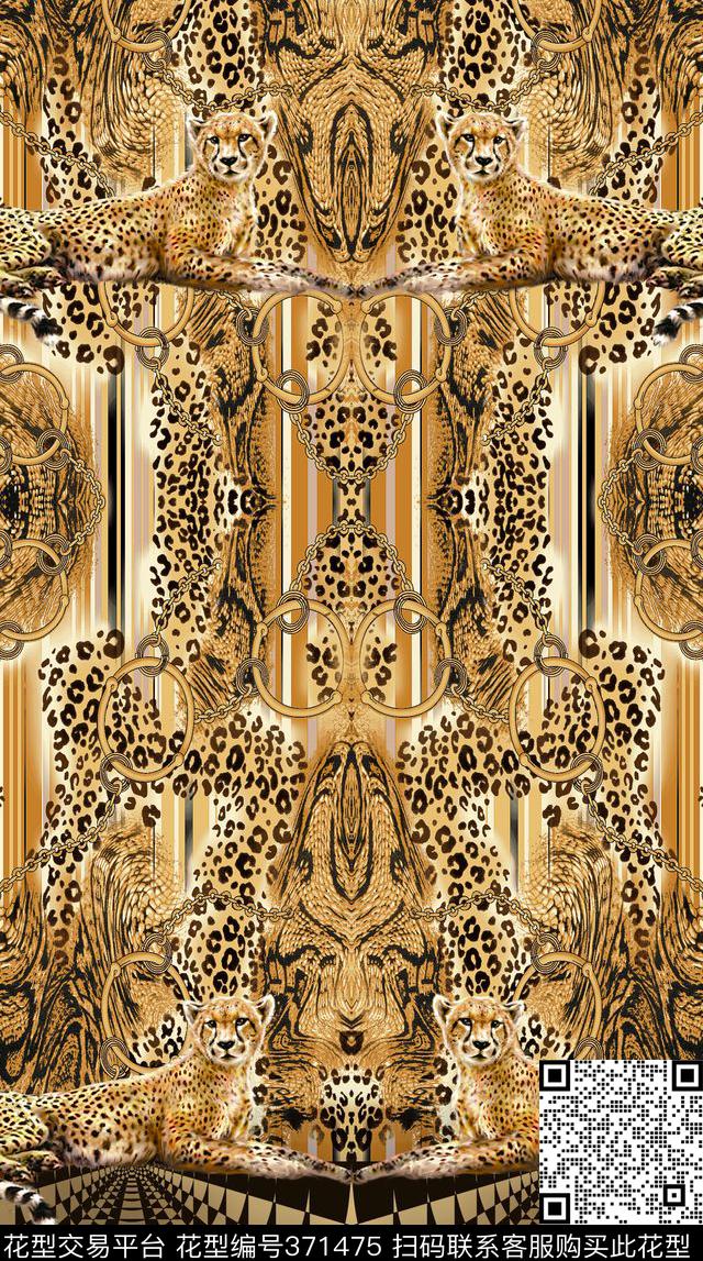 豹纹蛇纹宫廷数码印花华亿平台下载（图片编号: 371475） - 瓦栏（Walan）