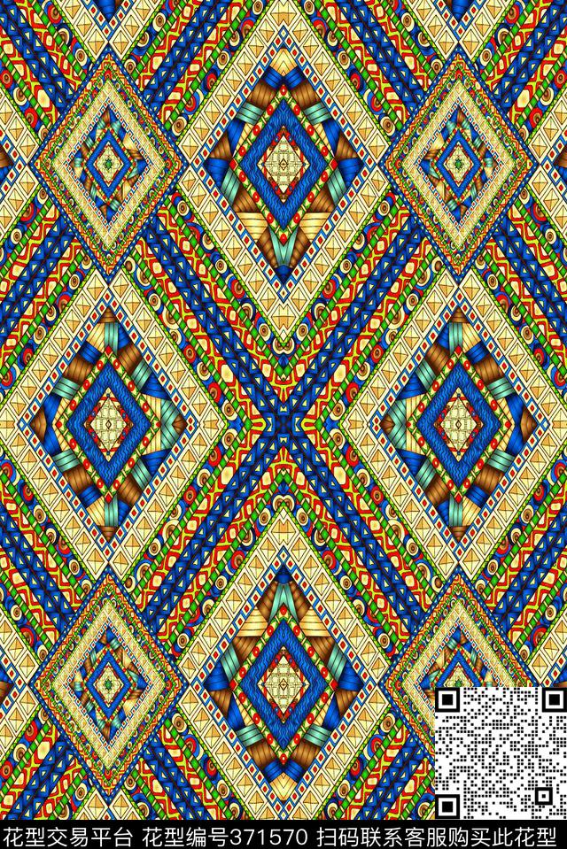复古几何图形几何几何传统印花华亿平台下载（图片编号: 371570） - 瓦栏（Walan）