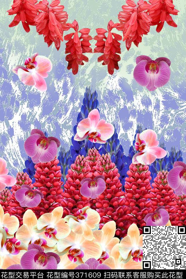 动物纹花卉数码印花华亿平台下载（图片编号: 371609） - 瓦栏（Walan）