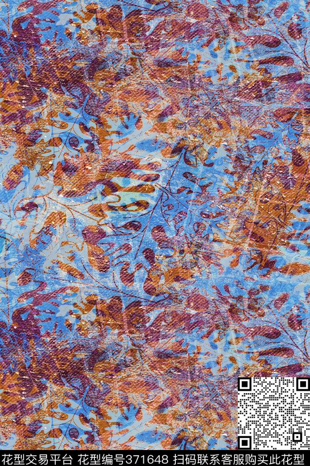 抽象肌理斑驳数码印花华亿平台下载（图片编号: 371648） - 瓦栏（Walan）