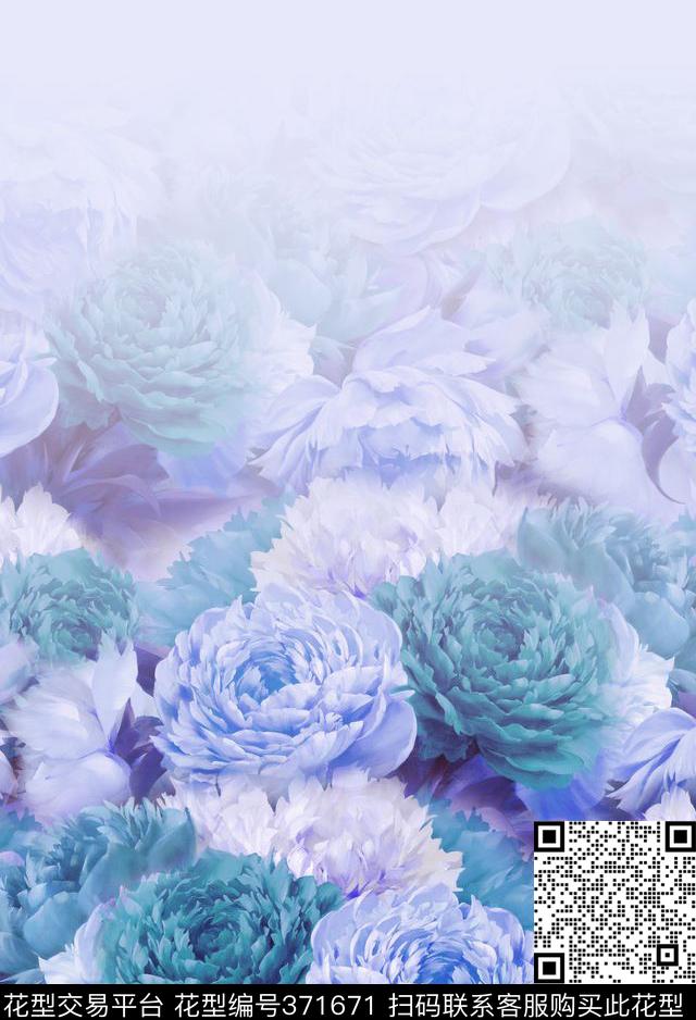 唯美定位渐变数码印花华亿平台下载（图片编号: 371671） - 瓦栏（Walan）