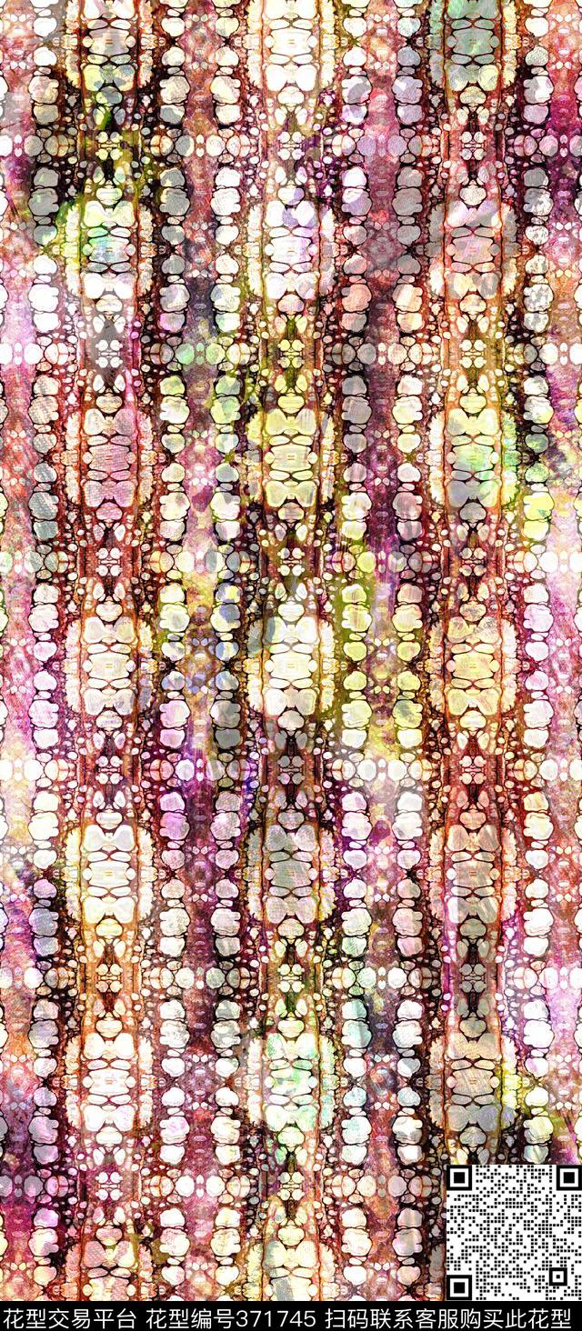 抽象肌理几何数码印花华亿平台下载（图片编号: 371745） - 瓦栏（Walan）