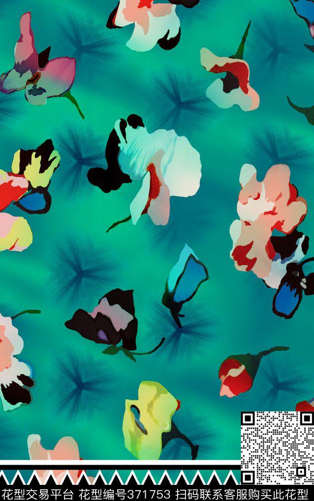 民族风几何花卉传统印花华亿平台下载（图片编号: 371753） - 瓦栏（Walan）