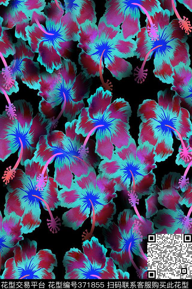 花卉花草数码印花华亿平台下载（图片编号: 371855） - 瓦栏（Walan）