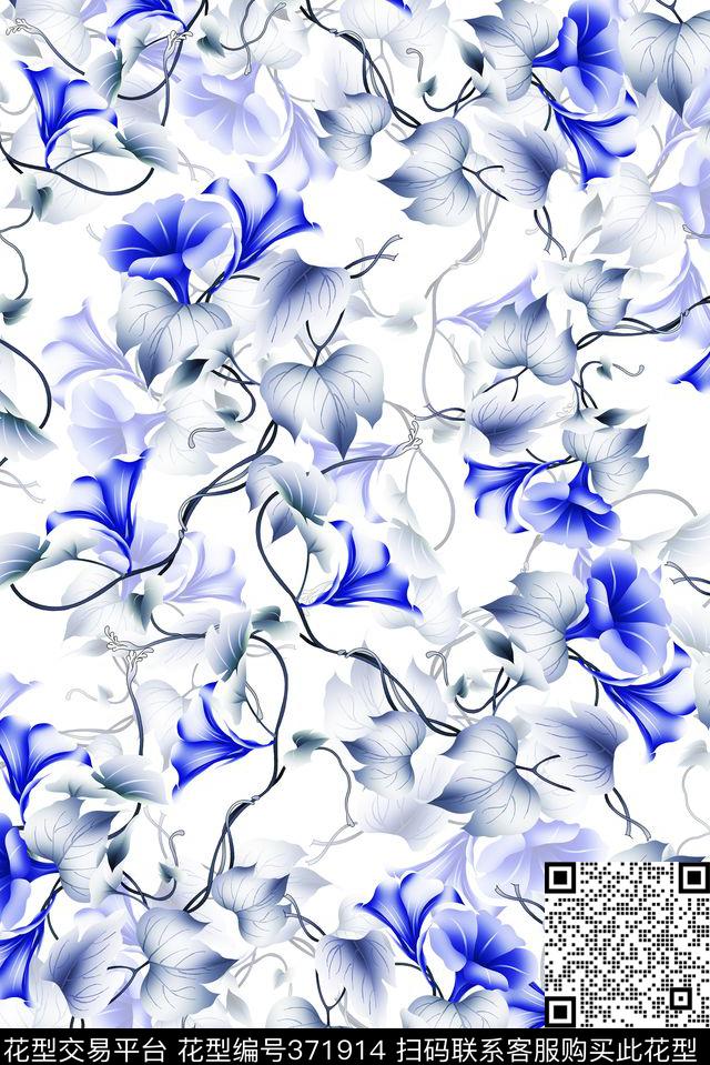 花花卉传统印花华亿平台下载（图片编号: 371914） - 瓦栏（Walan）