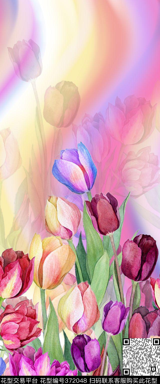 花卉数码印花华亿平台下载（图片编号: 372048） - 瓦栏（Walan）