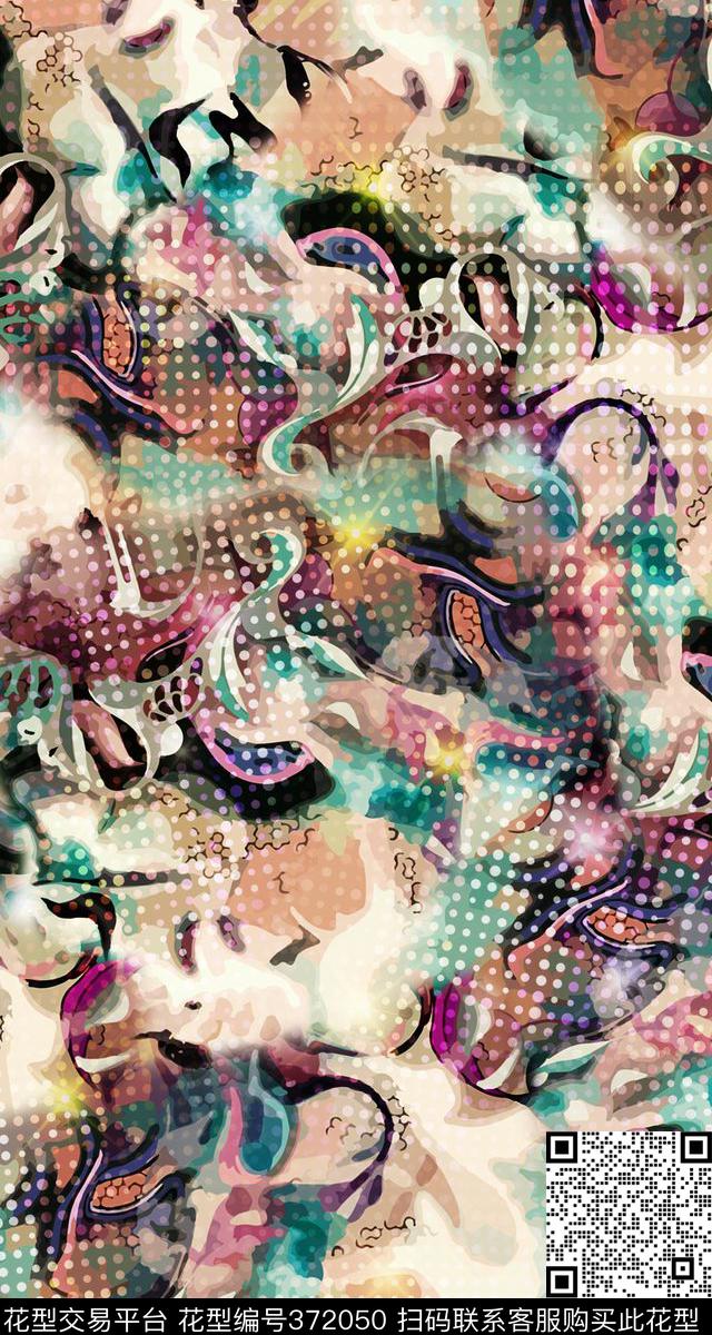 抽象数码印花华亿平台下载（图片编号: 372050） - 瓦栏（Walan）