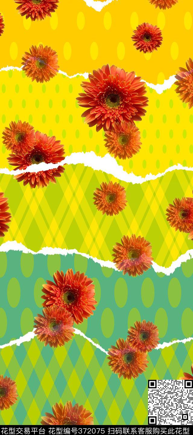 花热带风情传统印花华亿平台下载（图片编号: 372075） - 瓦栏（Walan）