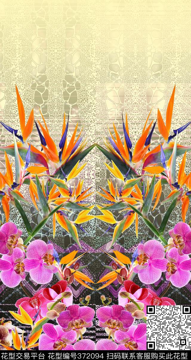 数码花卉数码印花华亿平台下载（图片编号: 372094） - 瓦栏（Walan）