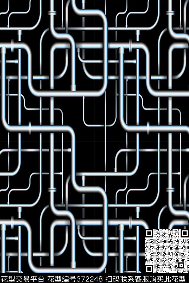 抽象立体几何抽象数码印花华亿平台下载（图片编号: 372248） - 瓦栏（Walan）