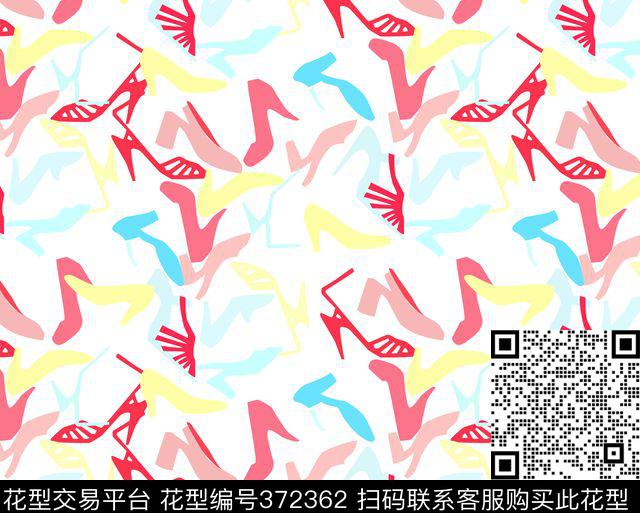 女人高跟鞋迷彩数码印花华亿平台下载（图片编号: 372362） - 瓦栏（Walan）