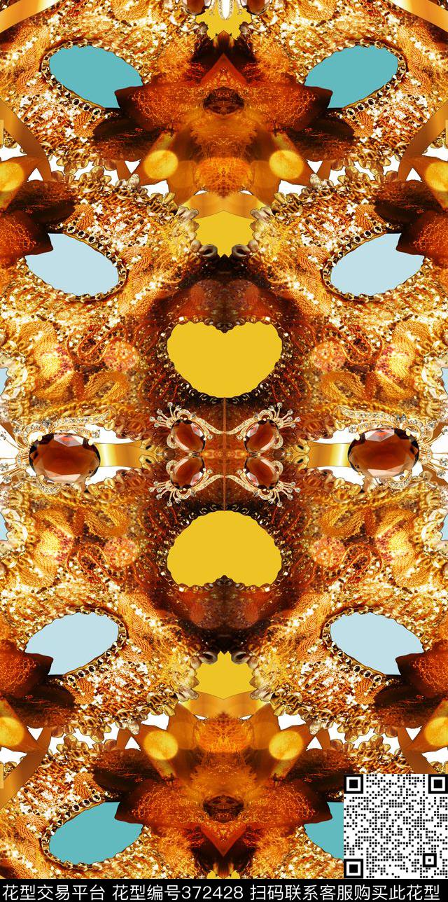 对称色彩数码数码印花华亿平台下载（图片编号: 372428） - 瓦栏（Walan）