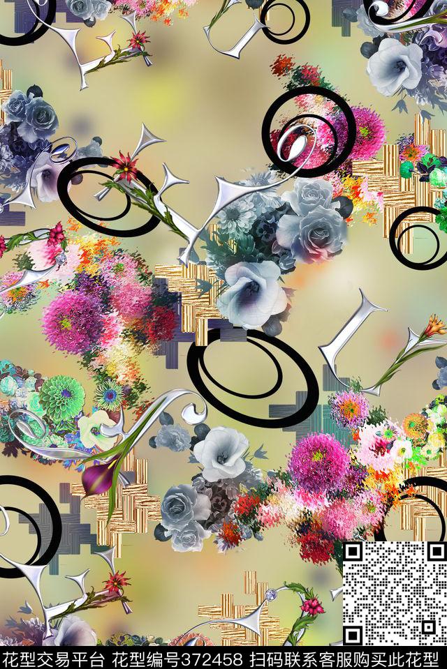 2015冬季花卉数码印花华亿平台下载（图片编号: 372458） - 瓦栏（Walan）