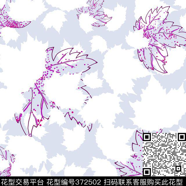 清新叶子传统印花华亿平台下载（图片编号: 372502） - 瓦栏（Walan）