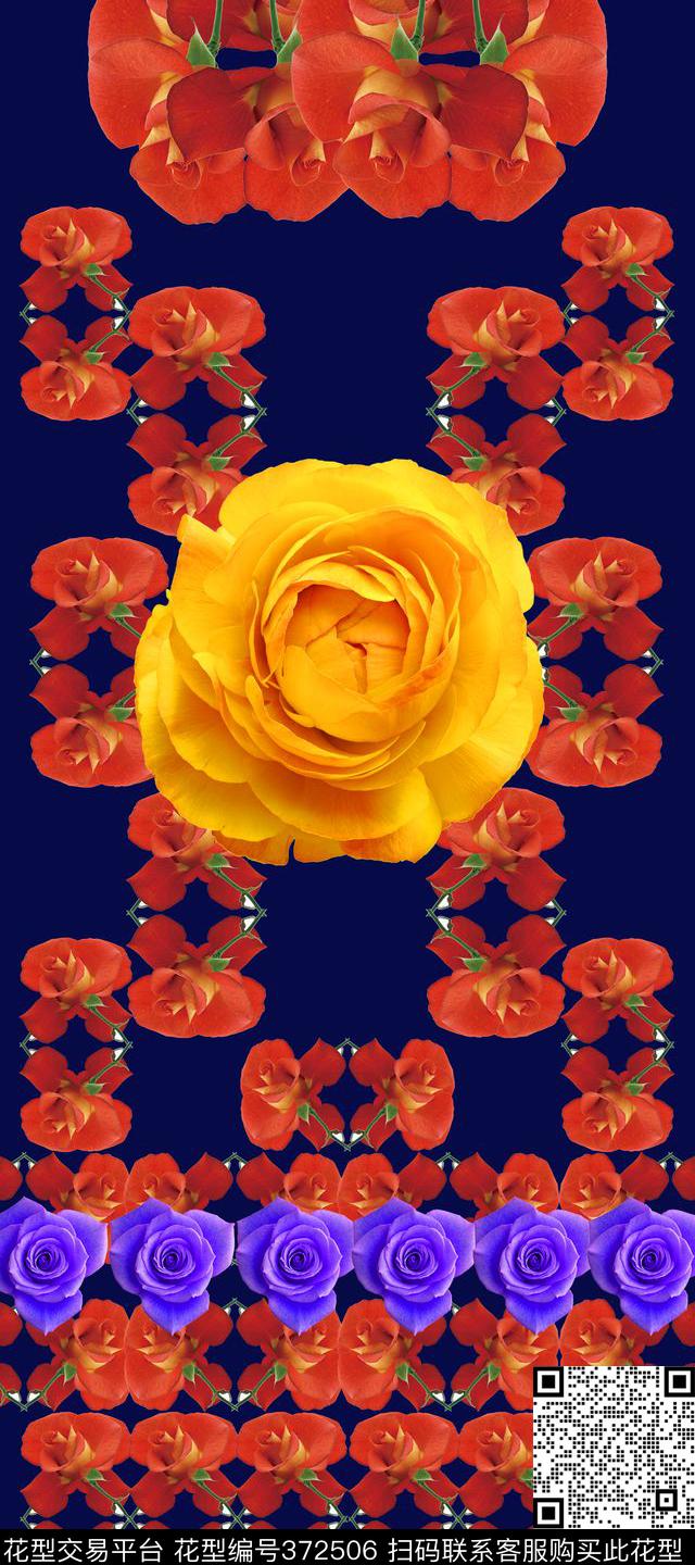 民族风花数码印花华亿平台下载（图片编号: 372506） - 瓦栏（Walan）