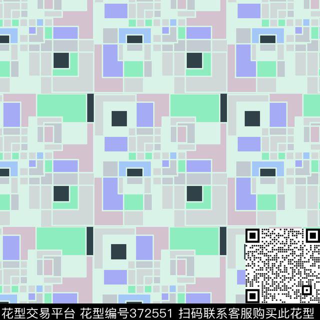 简约矩形数码印花华亿平台下载（图片编号: 372551） - 瓦栏（Walan）