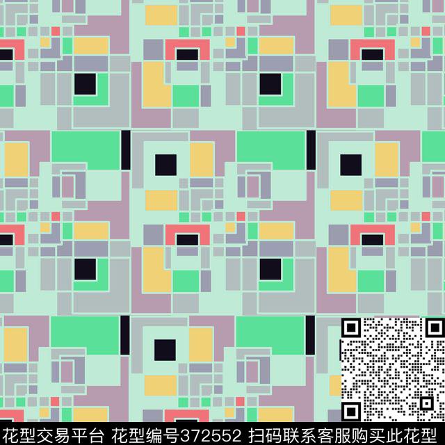 简约矩形数码印花华亿平台下载（图片编号: 372552） - 瓦栏（Walan）