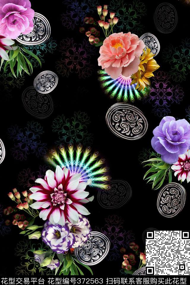 花卉数码数码印花华亿平台下载（图片编号: 372563） - 瓦栏（Walan）