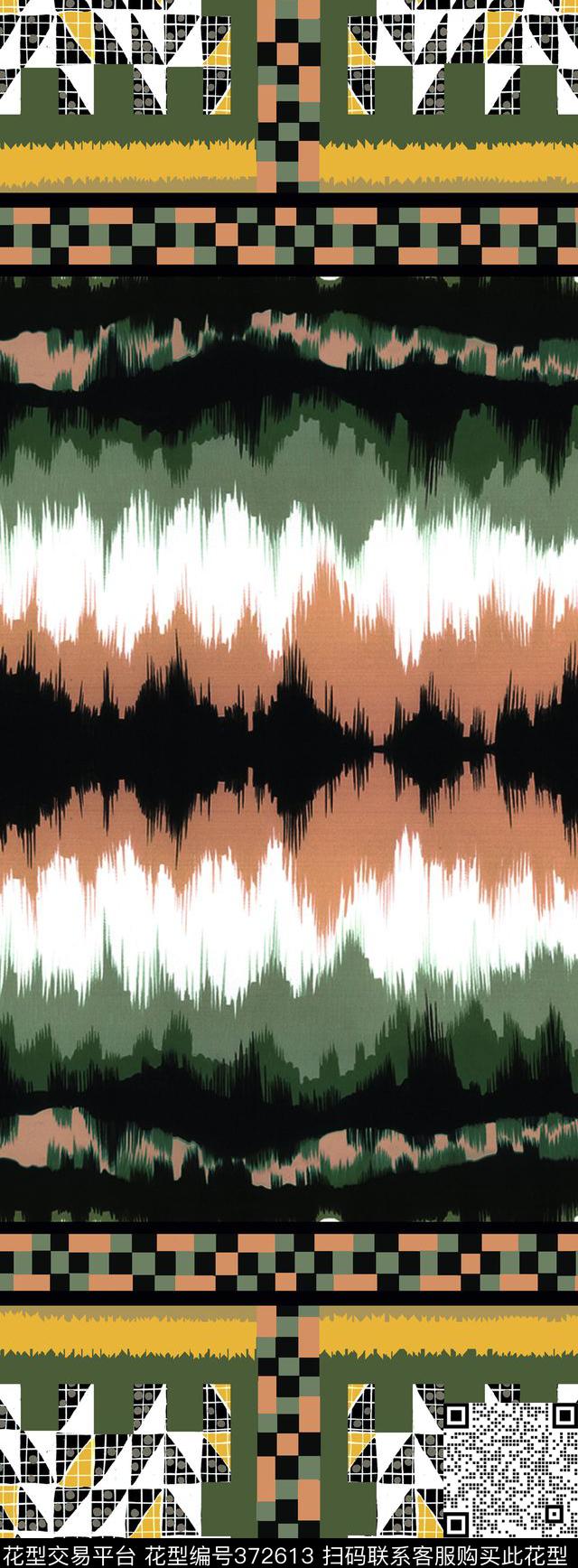 抽象几何色块传统印花华亿平台下载（图片编号: 372613） - 瓦栏（Walan）