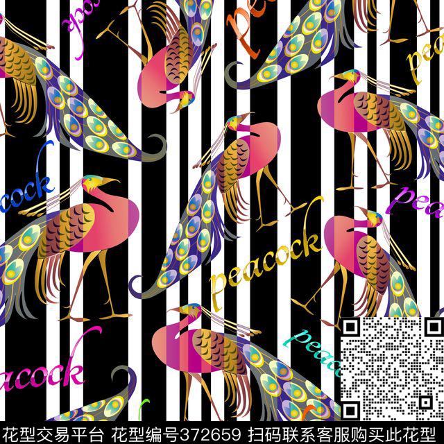 几何动物几何肌理数码印花华亿平台下载（图片编号: 372659） - 瓦栏（Walan）