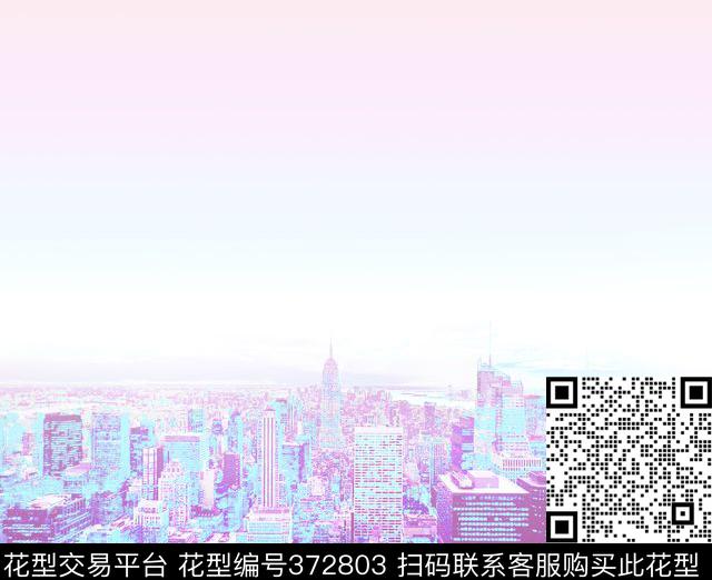 城市风景朦胧唯美数码印花华亿平台下载（图片编号: 372803） - 瓦栏（Walan）